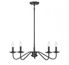  M100120MBK - 5-Light Chandelier in Matte Black