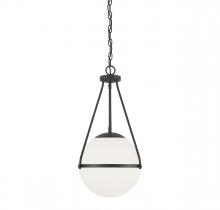  M7025MBK - 1-Light Pendant in Matte Black