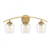  M80032NB - 3-Light Bathroom Vanity Light in Natural Brass