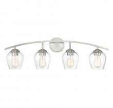  M80033BN - 4-Light Bathroom Vanity Light in Brushed Nickel