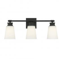  M80055MBK - 3-Light Bathroom Vanity Light in Matte Black