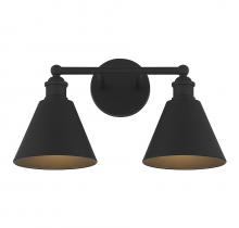  M80063MBK - 2-Light Bathroom Vanity Light in Matte Black