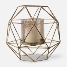  18952 - Uttermost Myah Geometric Gold Candleholder