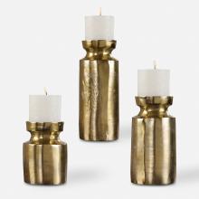  18958 - Uttermost Amina Antique Brass Candleholders Set/3