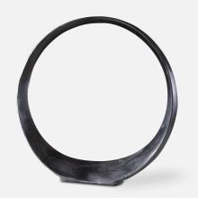  17980 - Orbits Black Nickel Large Ring Sculpture