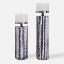  17999 - Uttermost Havana Blue Candleholders, S/2