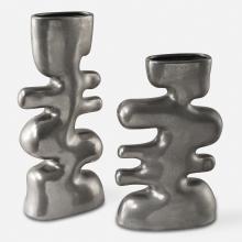  18145 - Uttermost Free Flowing Nickel Vases Set/2