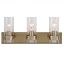  22870 - Uttermost Cardiff Antique Brass 3 Light Vanity