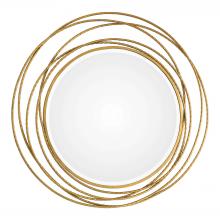  09348 - Uttermost Whirlwind Gold Round Mirror