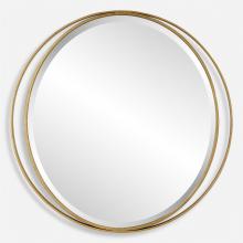  09991 - Uttermost Rhodes Gold Round Mirror