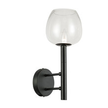  NOR-91W-MB-CLR - 1 Light Incandescent Wall Sconce, Matte Black w/ Clear Glass