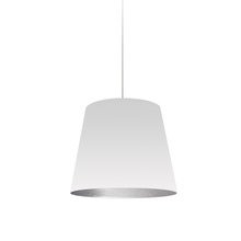  OD-S-691 - 1LT Oversized Drum Pendant, Small - Wht/Slv