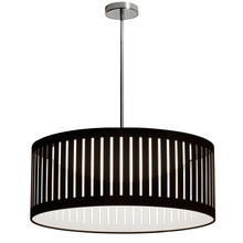  SDLED-20P-BK - 22W Slit Drum Pendant, Black Shade