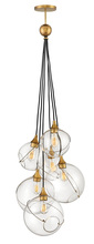  30306HBR - Medium Six Light Multi Tier Chandelier