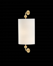  5900-0031 - Tavey Gold Wall Sconce, White