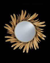  1108 - Folium Round Gold Mirror